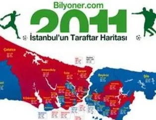 İşte İstanbul'un taraftar haritası