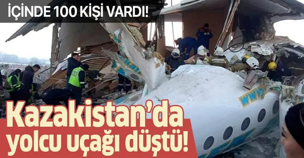 Kazakistan'da yolcu uçağı düştü!