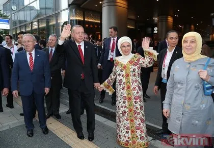 Japonya’da Başkan Erdoğan’a yoğun ilgi!