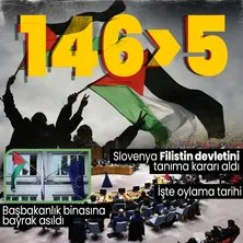 Slovenya Filistin Devleti’ni tanıma kararı aldı: Oylama tarihi belli oldu |  Başbakanlık binasına Filistin bayrağı asıldı