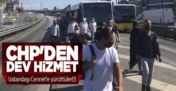 SON DAKİKA: CHP’nin İstanbul’unda sıradan bir gün! Metrobüs bozuldu yolcular yürümek zorunda kaldı