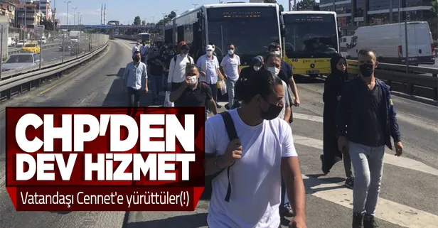 SON DAKİKA: CHP'nin İstanbul'unda sıradan bir gün! Metrobüs bozuldu yolcular yürümek zorunda kaldı