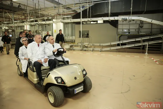 BaÅkan ErdoÄan EskiÅehir'de ETİ Fabrikası'nı ziyaret etti