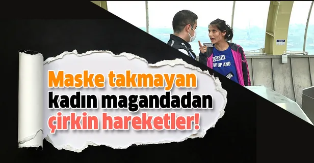 İstanbul'da, maskesiz metroya binmek isteyen kadın maganda ortalığı karıştırdı