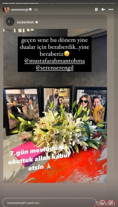 Seren Serengil paylaşımıyla yürekleri cız ettirdi "Sen bu dünya için fazla iyiydin" Ece Erken, Berdan Mardini, Petek Dinçöz... - 17