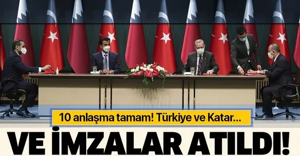 Son dakika: Türkiye ile Katar arasında işbirliği anlaşmaları imzalandı