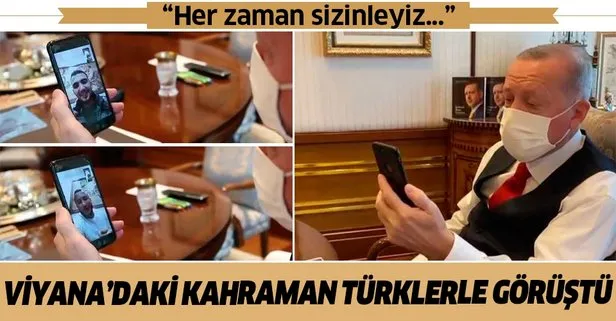 Erdoğan kahraman Türklerle konuştu