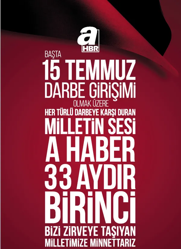 Hakikatin sesi A Haber Temmuz’da da birinci-1
