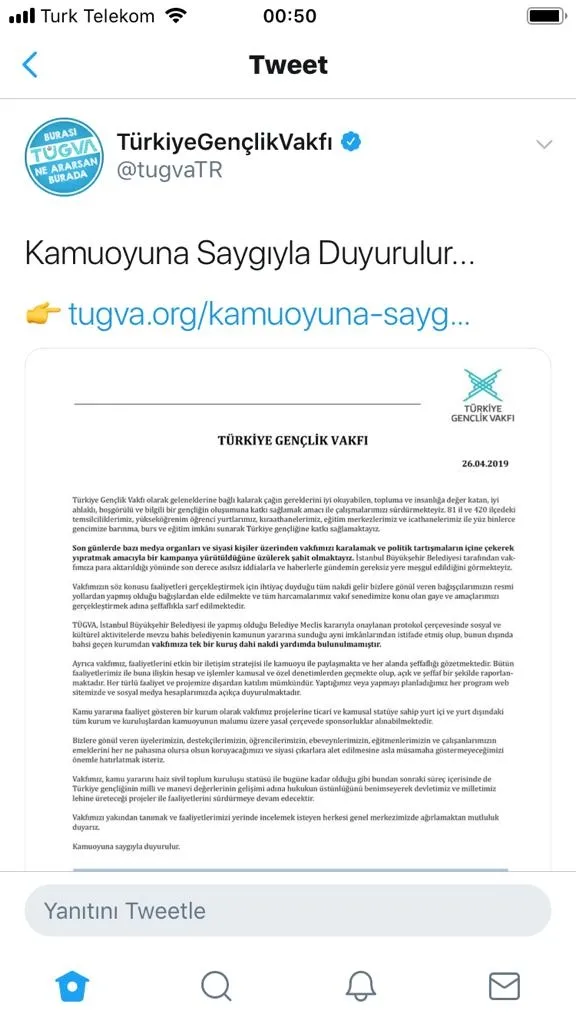TÜGVA'dan İBB ile ilgili iftiralara yanıt: Karalama kampanyası yürütülüyor-1