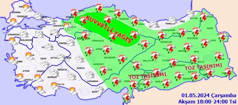 HAVA DURUMU | Meteoroloji kuvvetli yağış için saat verdi: Hazırlıklı olun | 5 bölge için alarma geçildi! Yarın gece yarısına kadar...-5