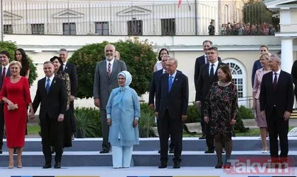 Başkan Erdoğan ve eşi Emine Erdoğan NATO Zirvesi kapsamında düzenlenen resmi akşam yemeğine katıldı