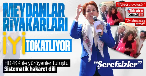 Kandil'le istikamet alan İYİ Parti meydanlarda tokat üstüne tokat yiyor! Önce Akşener şimdi Şenol Sunat... HDPKK sorulunca hakaret etti