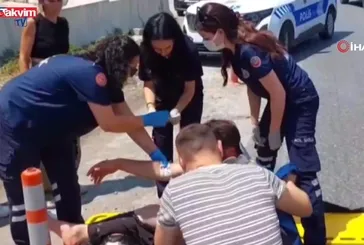 Otomobil ile motosiklet çarpıştı: 1 yaralı