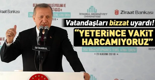 Başkan Erdoğan: Kitaba vakit harcayın