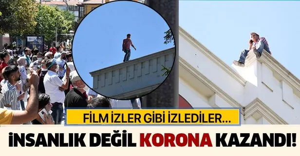 Konya’da pes dedirten görüntü! İntihar girişimi sosyal mesafeyi unutturdu