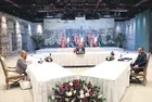 Dolmabahçe'de üçlü zirve! Başkan Erdoğan Meloni ve Dibeybe'yi kabul etti