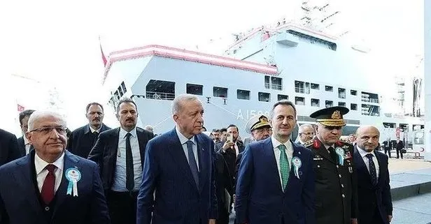 Başkan Erdoğan’dan TSK’nın en büyük ikinci gemisi TCG Derya’nın denize indirilme töreninde önemli açıklamalar: Denizlere hakim olan cihana hakim olur