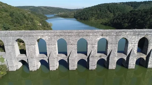 İstanbul'daki barajların doluluk oranı havadan görüntülendi-1