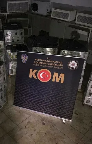 Bodrum'da 7 bin şişe sahte içki ele geçirildi