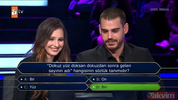 Kim Milyoner Olmak İster'de Kenan İmirzalıoğlu'ndan Yusuf Çim ve Feyza Sevil Güngör'ü pes ettiren 200 bin TL'lik 'TDK' sorusu - 30