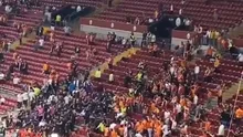 Galatasarayın maçı öncesi kavga! PAOKlu taraftar dışarı çıkarıldı