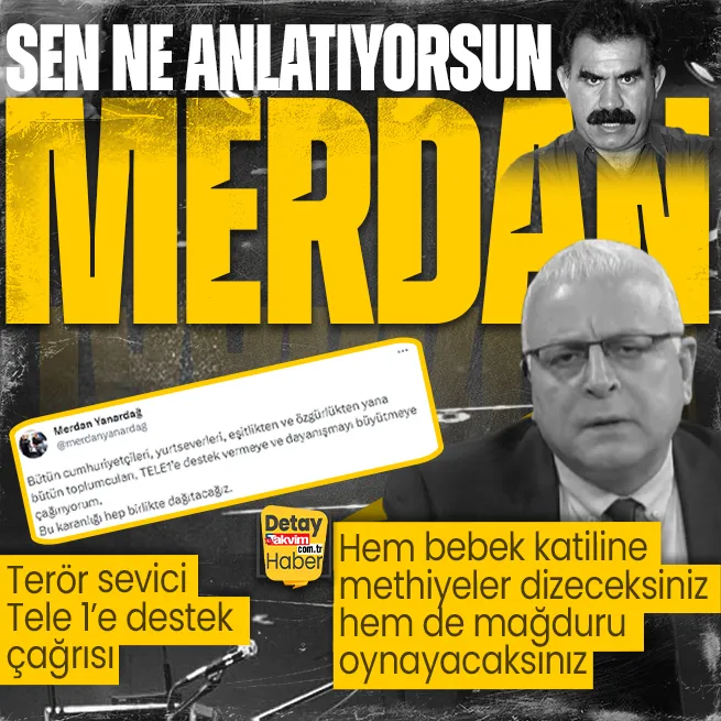 Fondaş Tele 1 canlı yayınında bebek katili Abdullah Öcalana methiyeler dizen Merdan Yanardağdan algı oyunu