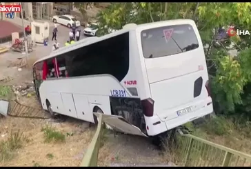 Maltepe'de otobüs şarampole uçtu: 8 yaralı