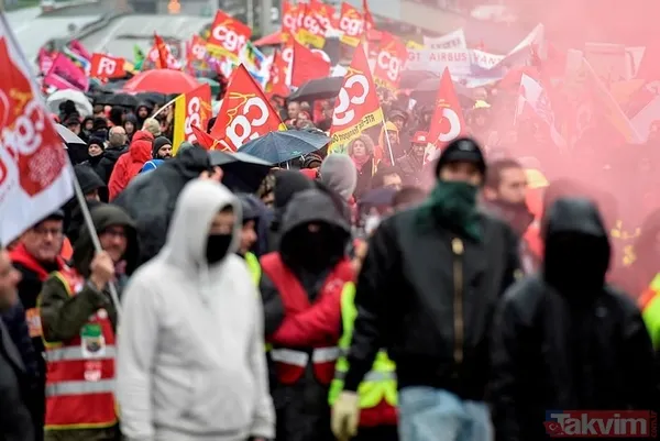 Fransa'da göstericiler yine sokaklara döküldü! - 10