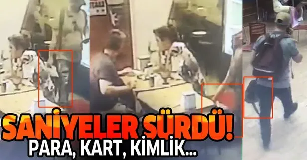 İstanbul Beyoğlu’nda bulunan restorandaki hırsızlık anbean kameralara yansıdı!
