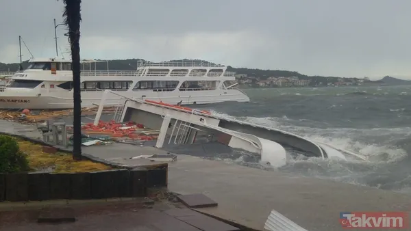 Turizm sezonu öncesi fırtına! Ayvalık'ta tekneler battı - 9
