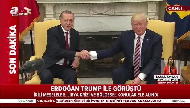 Son dakika: Başkan Erdoğan ABD Başkanı Donald Trump ile görüştü