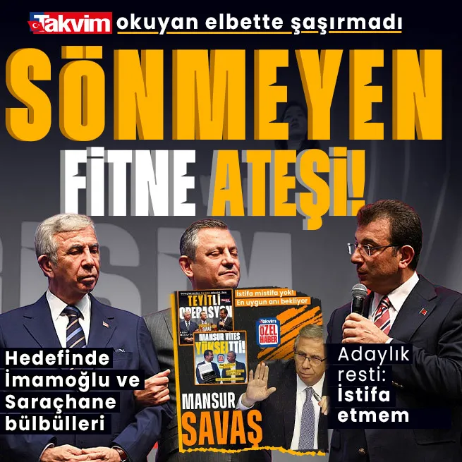 Mansur Yavaş yine fitne dedi! Hedefinde İmamoğlu ve Saraçhane bülbülleri... İstifa etmem resti Aday olurum çıkışı