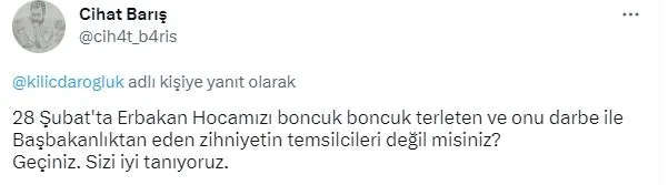 kilicdaroglunun-erbakan-ikiyuzlulugune-tepki-yagdi-geciniz-sizi-iyi-taniyoruz-1677540214612.jpg Bu görüş gayrı milli görüş! Saadet Partisi'nde Kılıçdaroğlu'nu 'Mücahid' ilan eden edene: "Cihat ediyor..." Anadolu Gençlik Derneği'nden tepki-16