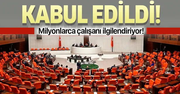 Milyonlarca çalışanı ilgilendiriyor! TBMM'de kabul edildi! Kısa çalışma ödeneği ve nakdi ücret desteği...