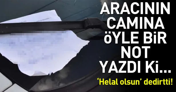 Konya'da kaza sonrası aracının camına öyle bir not bıraktı ki...