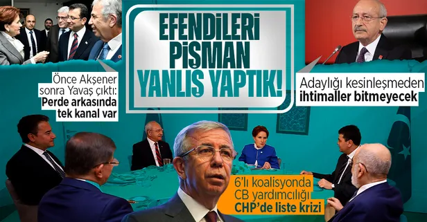 6'lı koalisyonda CB yardımcılığı krizi! Akşener, İmamoğlu ve Yavaş'ın arkasındaki güçler pişman oldu: "Biz yanlış yaptık"