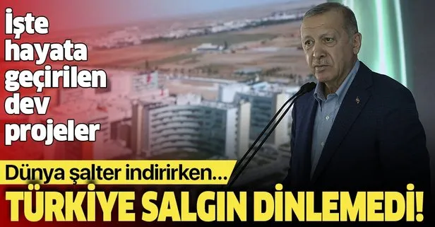 Koronavirüs salgını yatırımların hızını kesemedi! Hastaneler, bölünmüş yollar, köprüler, santraller...