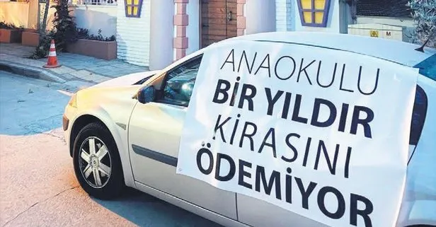 11 aydır kirasını ödemeyen kadını ev sahibi protesto etti!