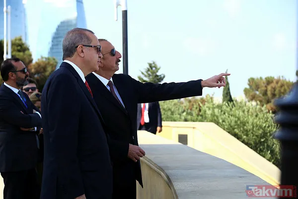 Cumhurbaşkanı Erdoğan Azerbaycan'da resmi törenle karşılandı - 46