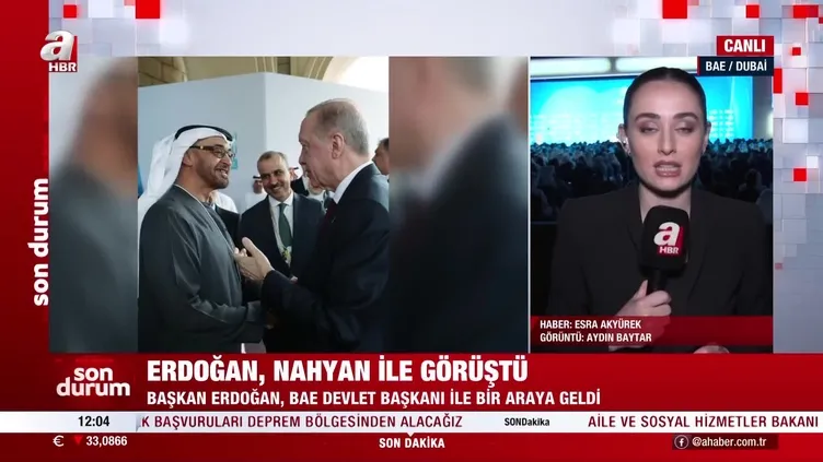 Başkan Erdoğan BAE'de: Muhammed bin Zayid Al Nahyan ile görüştü! Dünya Hükümetler Zirvesi'ne onur konuğu olarak katılacak