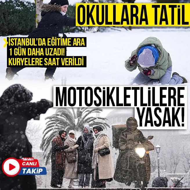 İstanbul’da okullar tatil