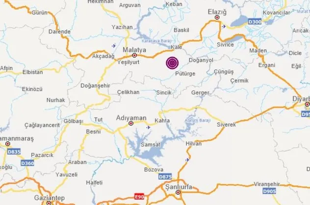 Malatya'nın Battalgazi ilçesinde 3,7 büyüklüğünde deprem