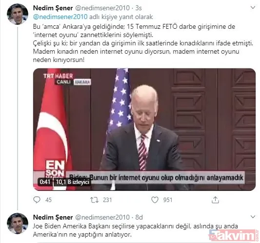Başkan Erdoğan'ı ve Türkiye'yi küstahça hedef alan ABD'li Joe Biden'a tepki yağdı! - 7