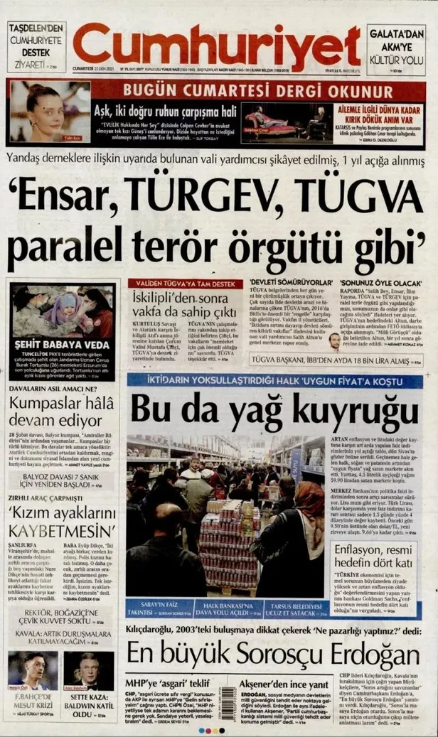 PKK'ya methiyeler düzen Cumhuriyet Gazetesi; Ensar, TÜRGEV ve TÜGVA gibi vakıfları terör örgütü gibi göstermeye çalıştı-2