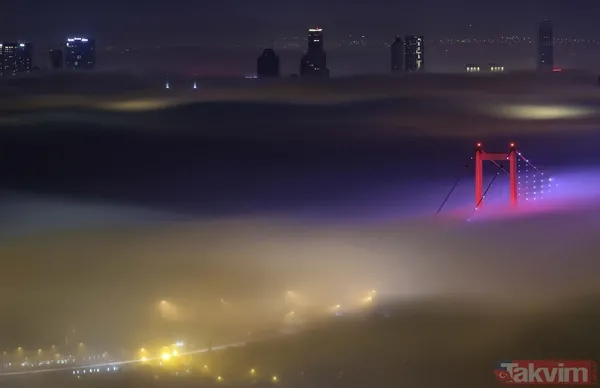 SON DAKİKA: İstanbul sis durumu! Megakent sis altında kayboldu - 3