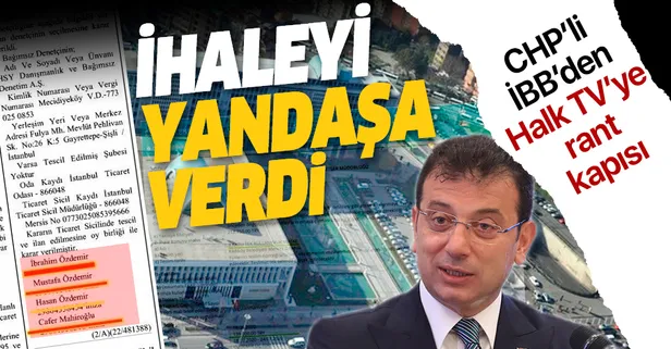 CHP'li İBB’den Halk TV’ye rant kapısı: İhaleyi yandaşa verdi
