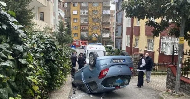 SON DAKİKA: Üsküdar’da korkutan kaza! Otomobil takla attı kadın sürücü yaralandı