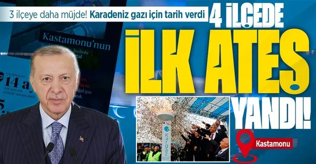 Başkan Erdoğan’dan Kastamonu’nun Bozkurt, Abana, Cide ve İnebolu ilçelerine Doğal gaz Verme Töreninde önemli açıklamalar