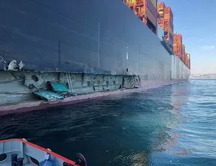 Ambarlı Limanı’na dev konteyner gemisi çarptı