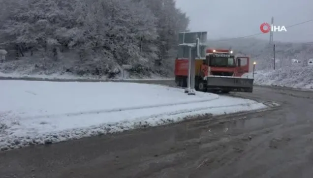 Bolu Dağı’nda kar yağışı etkili oldu